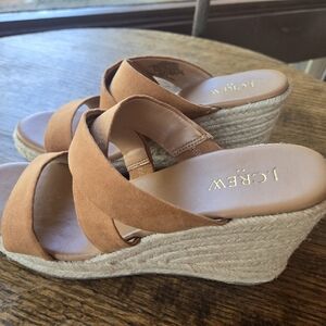 J.Crew wide-strap espadrille mule wedges. Size 8. Never Worn!